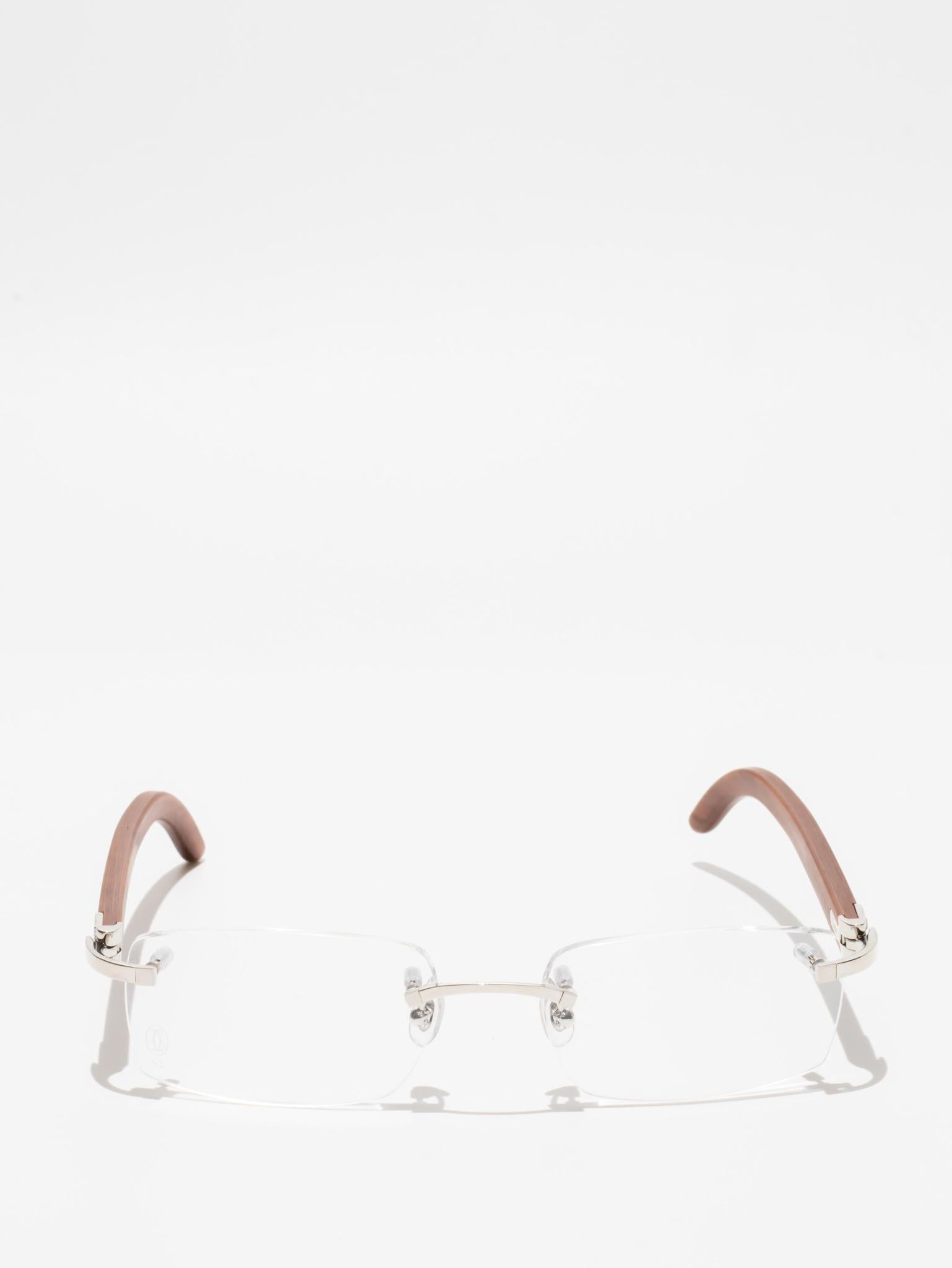 CARTIER | CT0052O 009 | C DÉCOR | WOOD EYEGLASSES