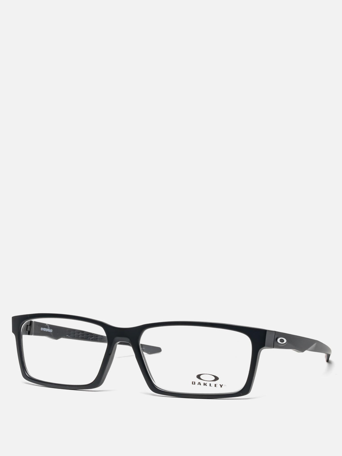 OVERHEAD SATIN BLACK RECTANGULAR EYEGLASSES
