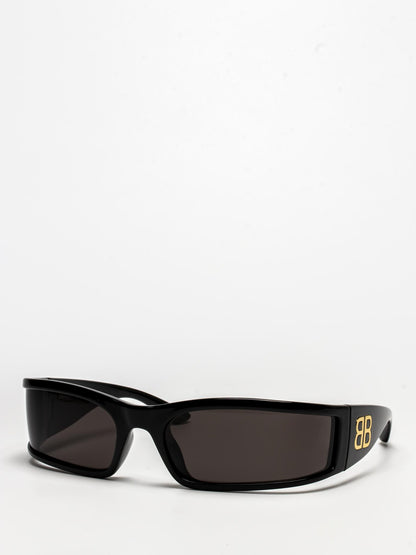 BB0458S 001 | BLACK | RECTANGULAR WRAP SUNGLASSES