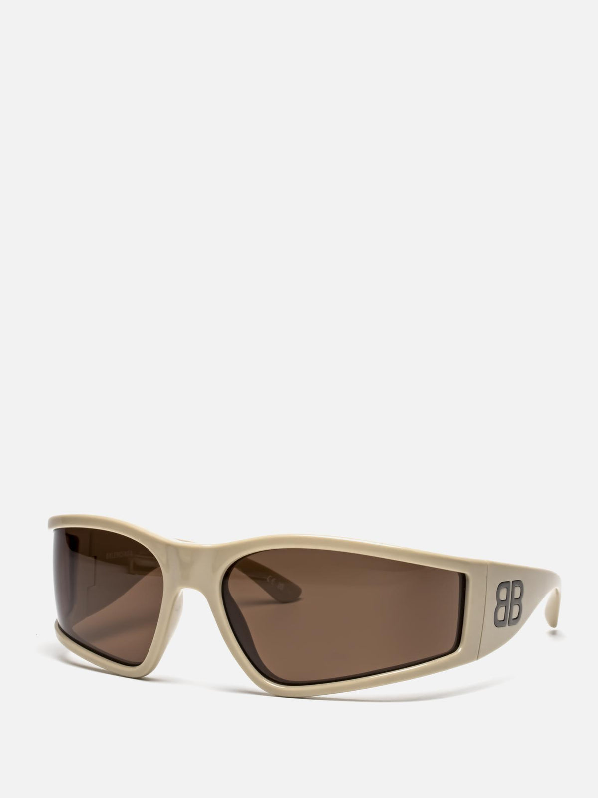 BB0457S 005 IVORY RECTANGULAR WRAP SUNGLASSES