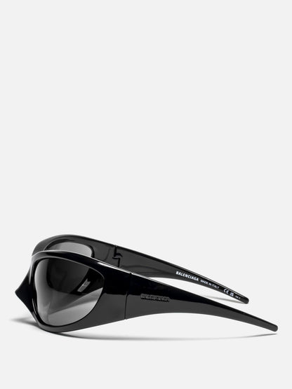 BB0252S 001 BLACK SKIN XXL CAT SUNGLASSES