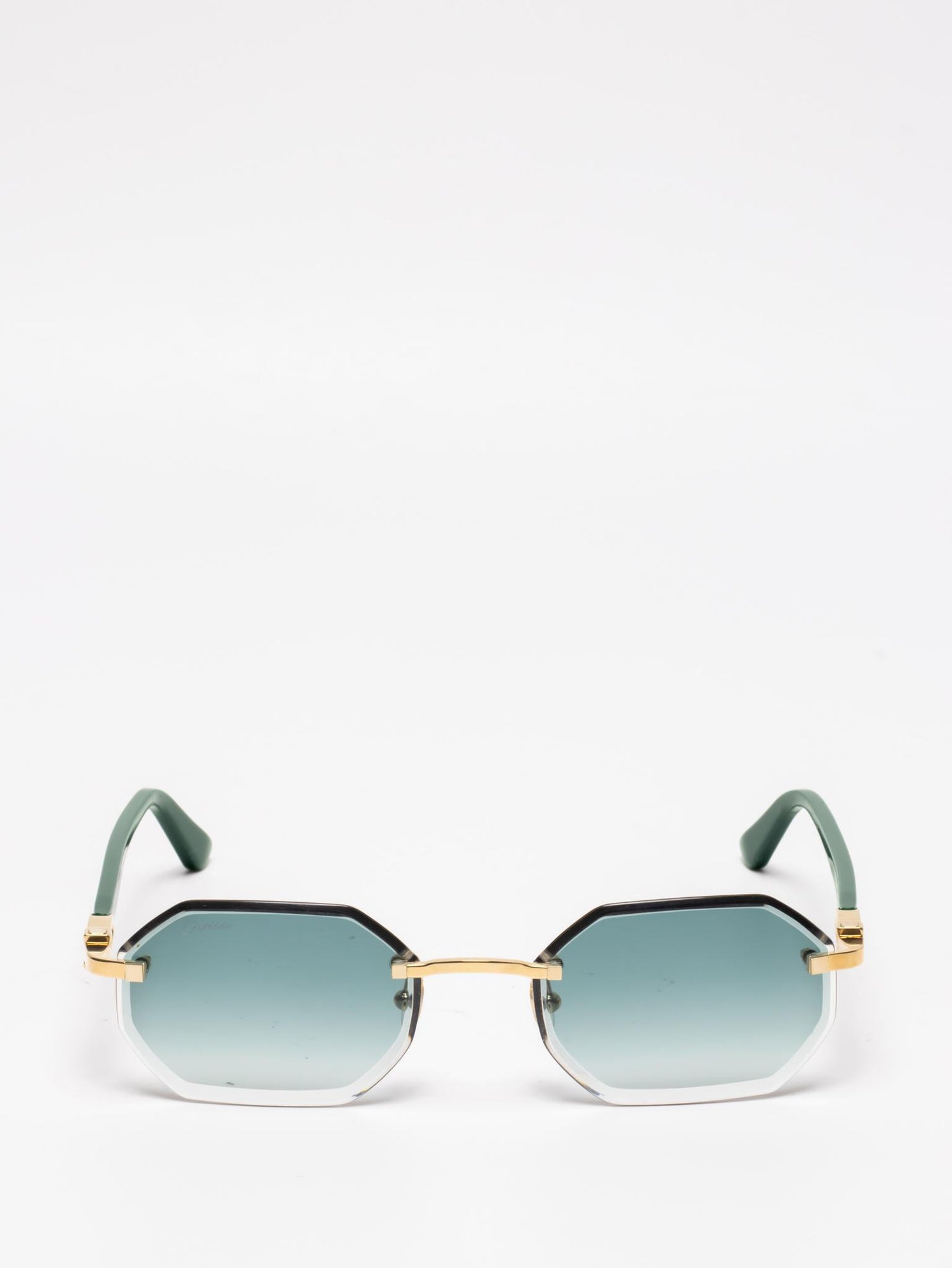 CARTIER C DECOR GREEN CUSTOM LENSES - CT0287O - CUSTOMIZED BY HALL OF FRAMES