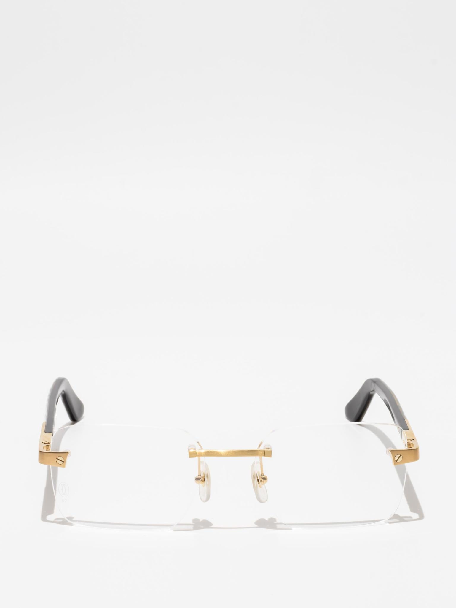 CARTIER | CT0411O 003 | SANTOS DE CARTIER | BUFFALO HORN EYEGLASSES