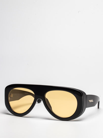BOTTEGA VENETA | BV1362S 005 | YELLOW | OVAL SUNGLASSES
