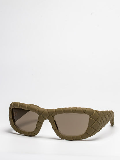 BOTTEGA VENETA | BV1303S 002 | OLIVE | RECTANGULAR SUNGLASSES