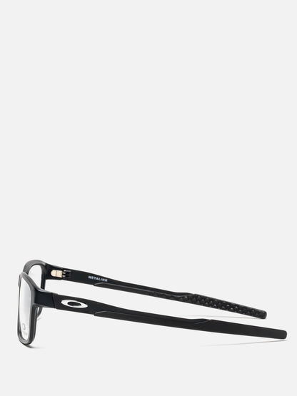 METALINK SATIN BLACK OVAL EYEGLASSES