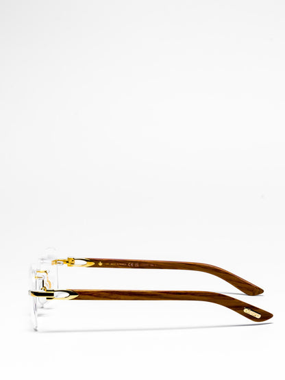 CARTIER | CT0453O 004 | C DÉCOR EYEGLASSES| WOOD