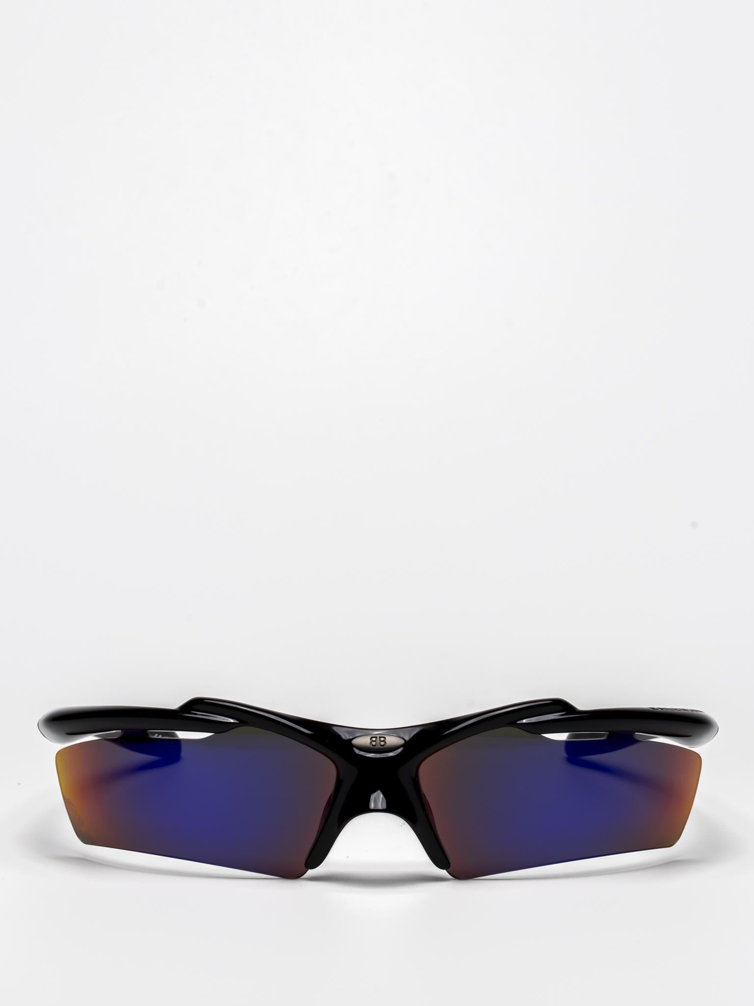 BALENCIAGA | TURBO D-FRAME SUNGLASSES | VIOLET MIRROR | BB0420S 002
