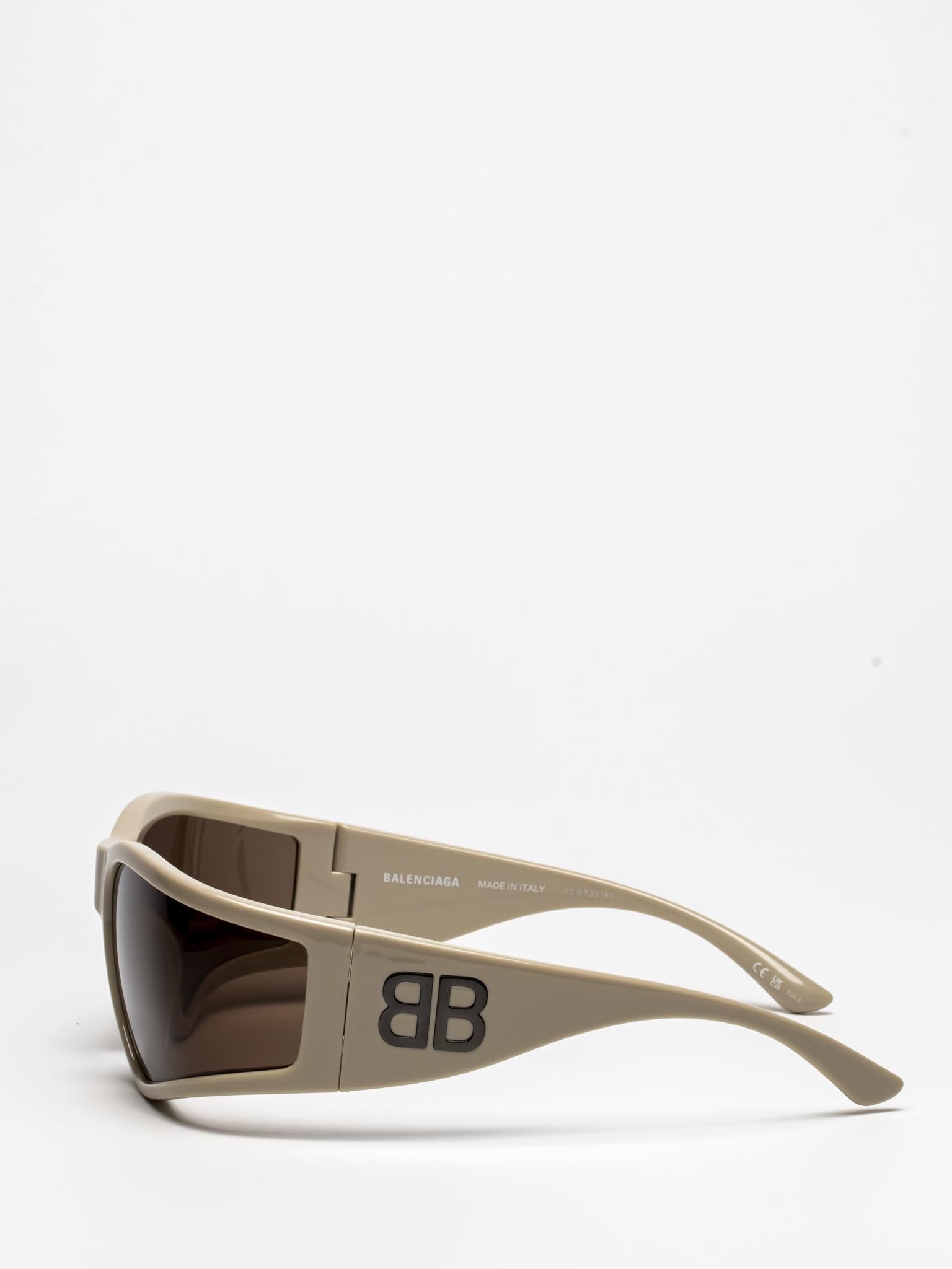 BB0457S 005 | IVORY | RECTANGULAR WRAP SUNGLASSES