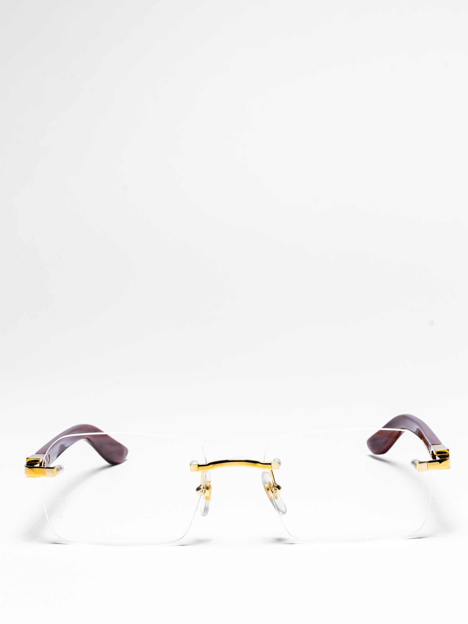 CARTIER | CT0453O 004 | C DÉCOR EYEGLASSES| WOOD