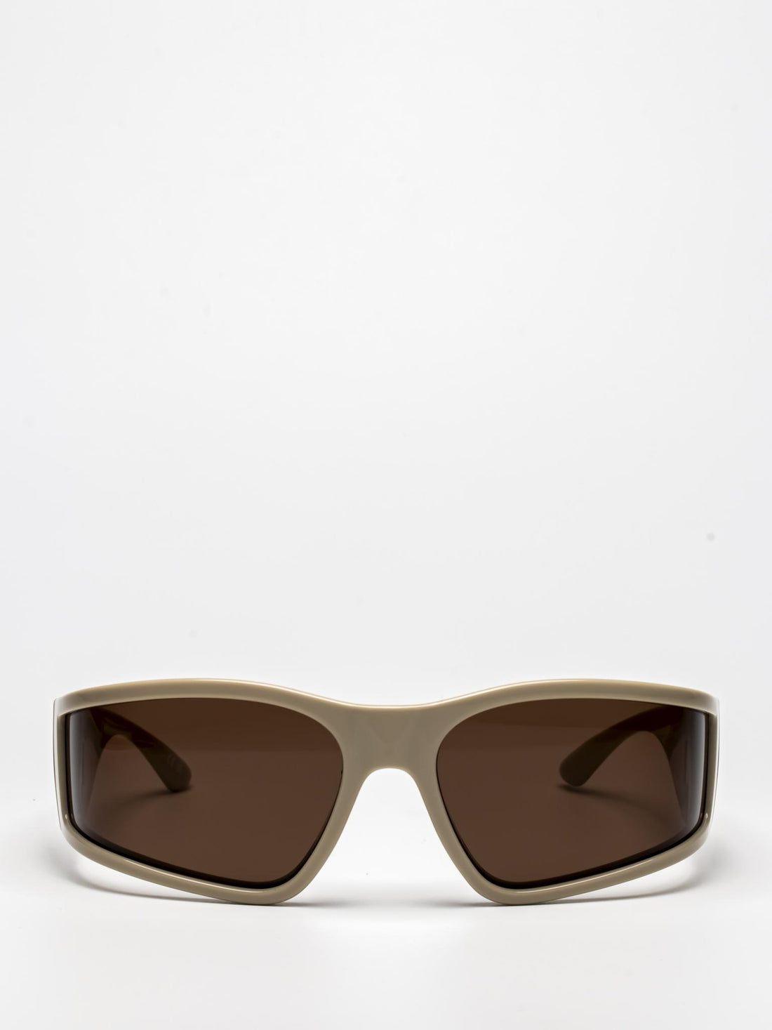 BB0457S 005 IVORY RECTANGULAR WRAP SUNGLASSES