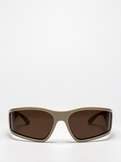 BB0457S 005 | IVORY | RECTANGULAR WRAP SUNGLASSES