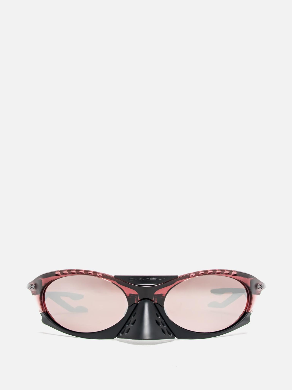 PLANTARIS TRANSLUCENT IRON RED OVAL SUNGLASSES