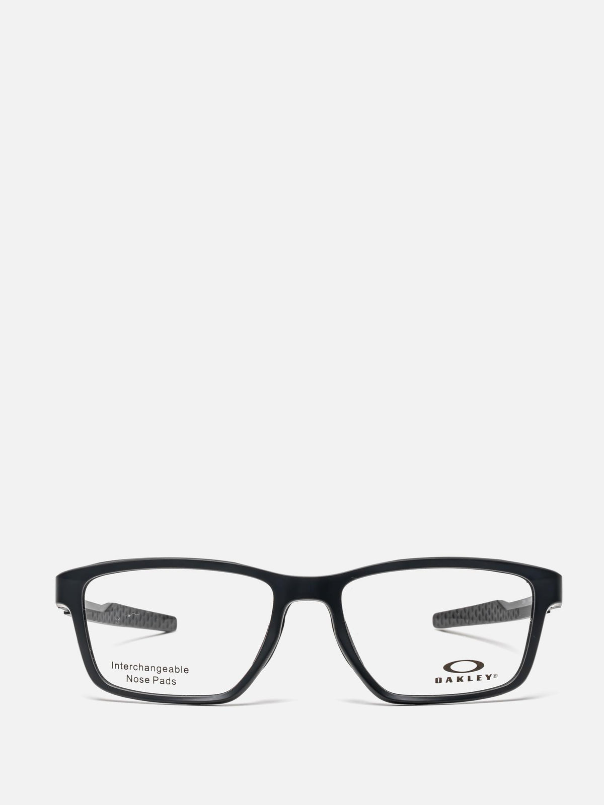 METALINK SATIN BLACK OVAL EYEGLASSES