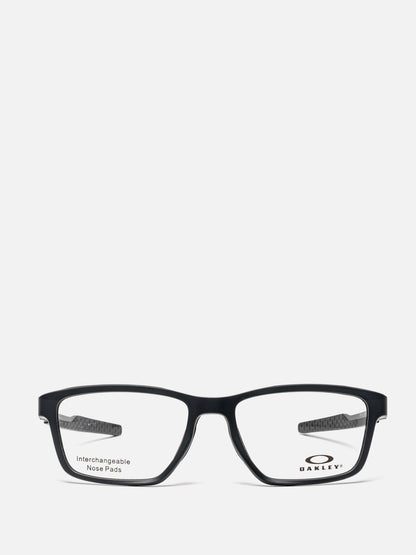 METALINK SATIN BLACK OVAL EYEGLASSES