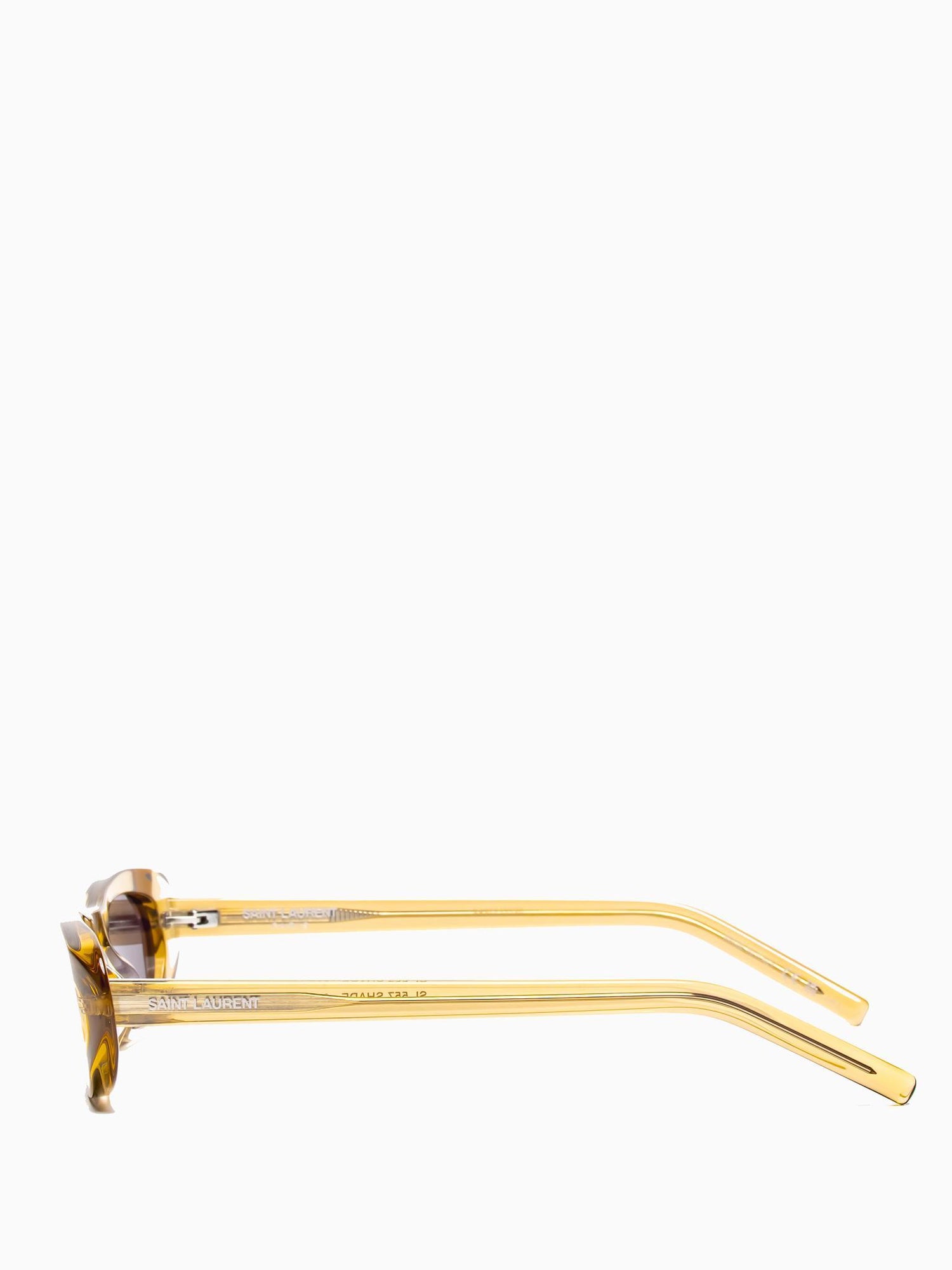 SL 557 007 TRANSLUCENT YELLOW OVAL SUNGLASSES