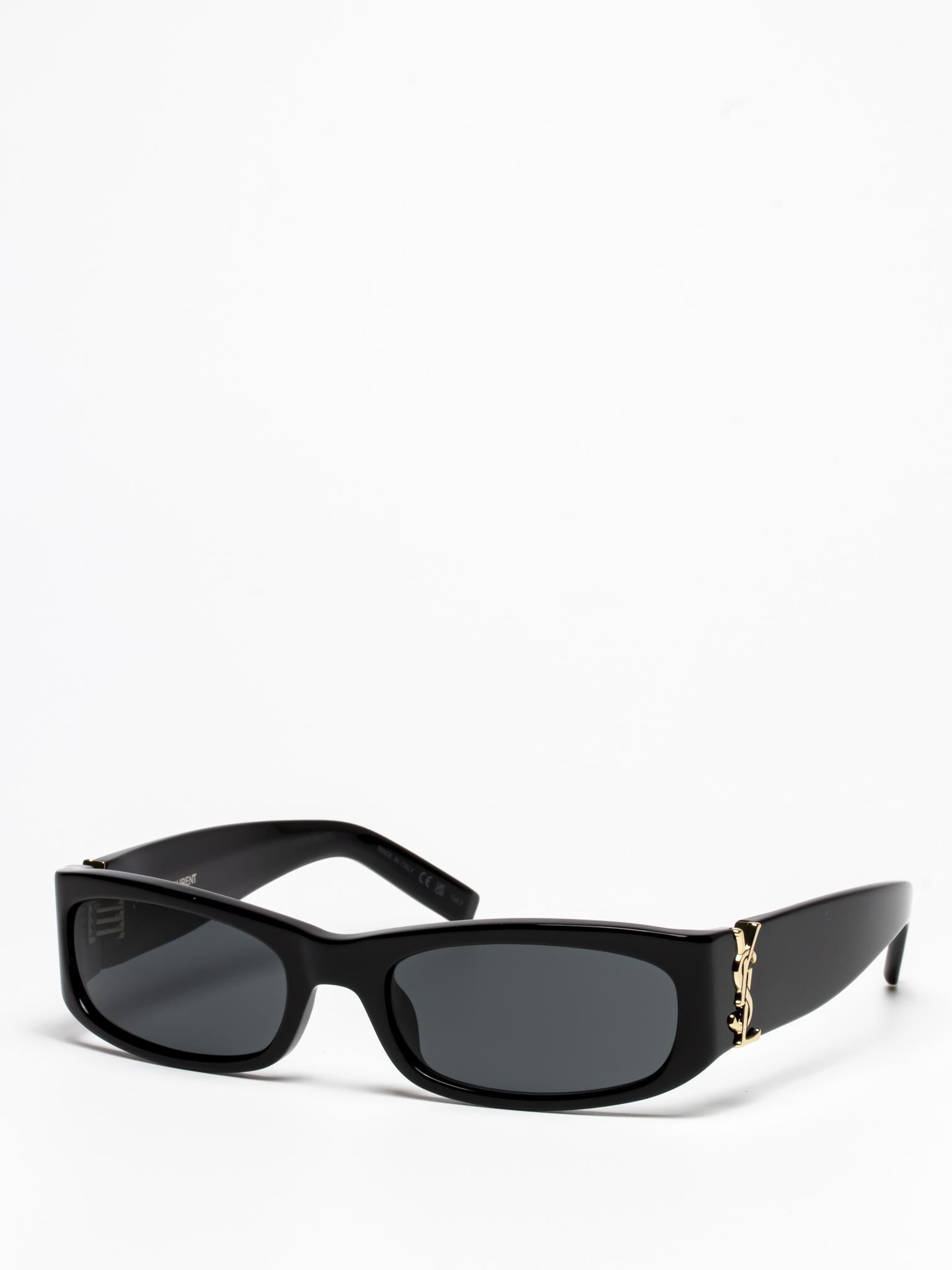 SL M152 001 BLACK OVAL SUNGLASSSES
