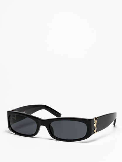 SL M152 001 BLACK OVAL SUNGLASSSES