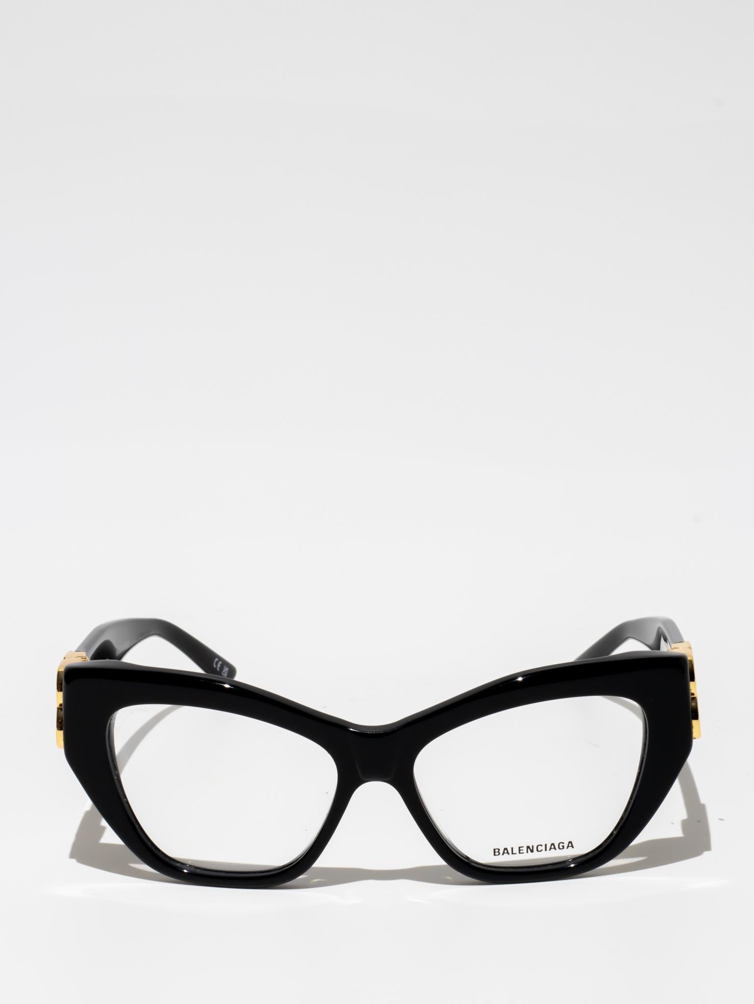 BALENCIAGA | BB0312O 001 | SQUARE CAT EYEGLASSES | BLACK