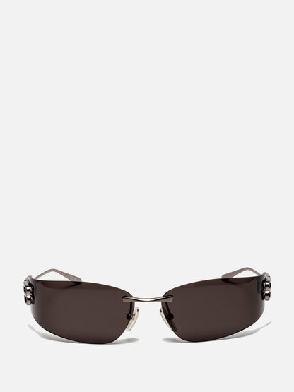 BB0484S 002 GUNMETAL SHIELD SUNGLASSES