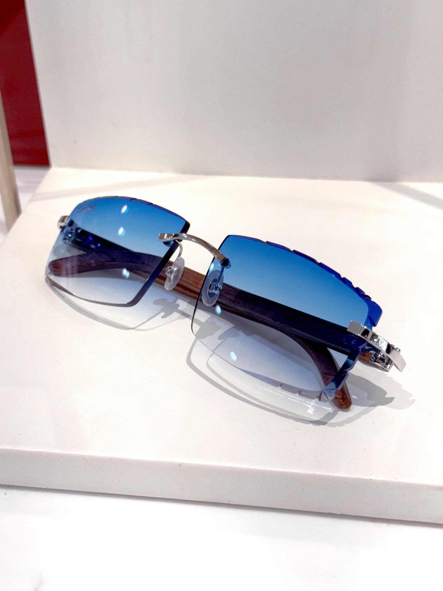 CARTIER C DÉCOR WOOD / VIBRANT BLUE - Customized by Hall of Frames 0052O.009.DC.CAR.VB.