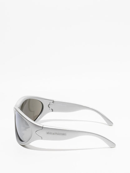 BALENCIAGA | SWIFT ROUND SUNGLASSES | SILVER | BB0158S 004