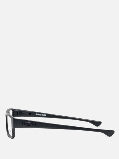 AIRDROP SATIN BLACK RECTANGULAR EYEGLASSES