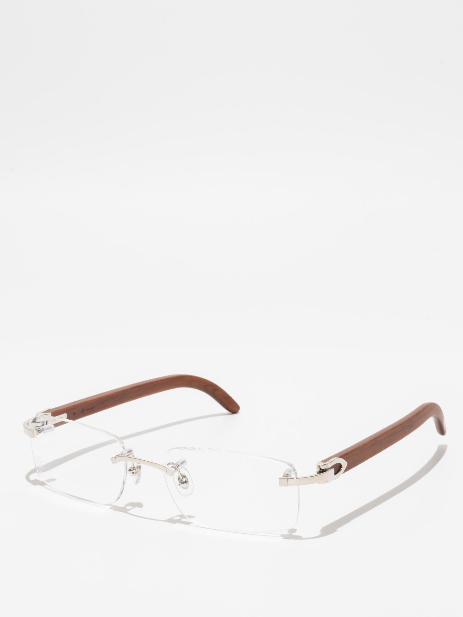 CARTIER | CT0052O 009 | C DÉCOR | WOOD EYEGLASSES