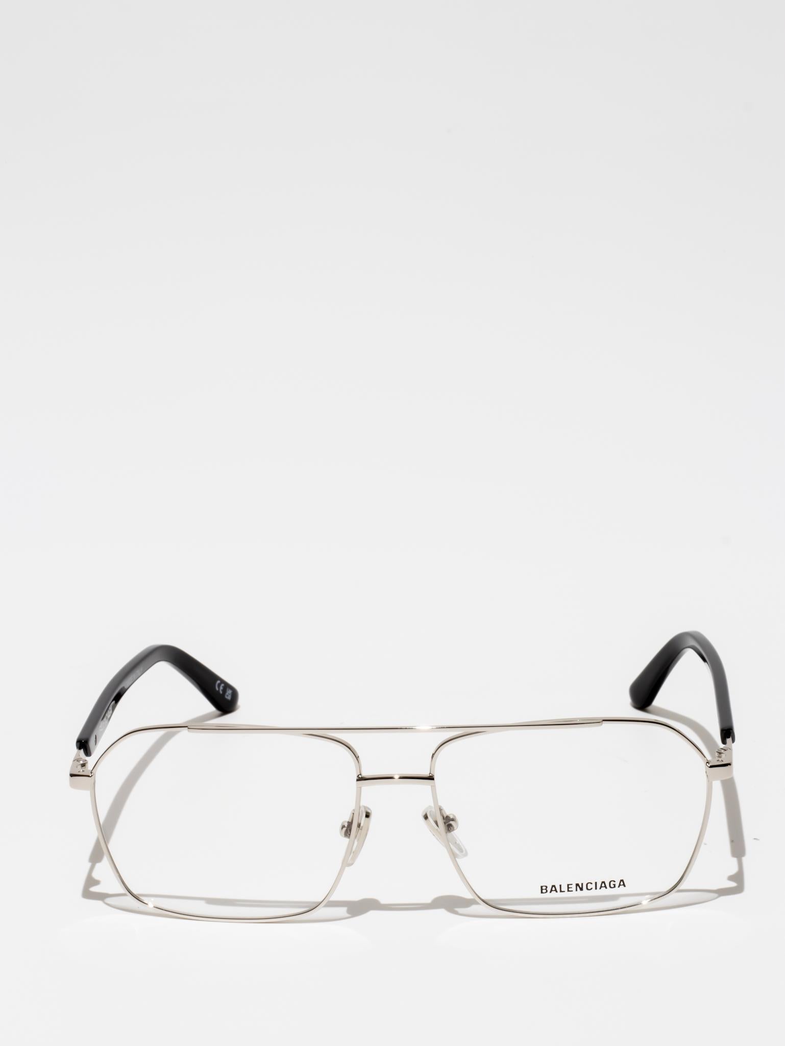 BALENCIAGA | BB0248O 001 | AVIATOR EYEGLASSES | SILVER