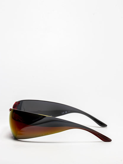 BB0454S 004 RED WRAP SUNGLASSES