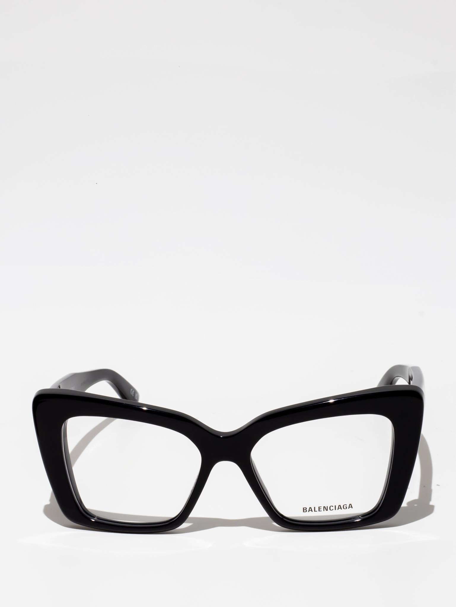 BALENCIAGA | BB0297O 001 | SQUARE CAT EYEGLASSES | BLACK