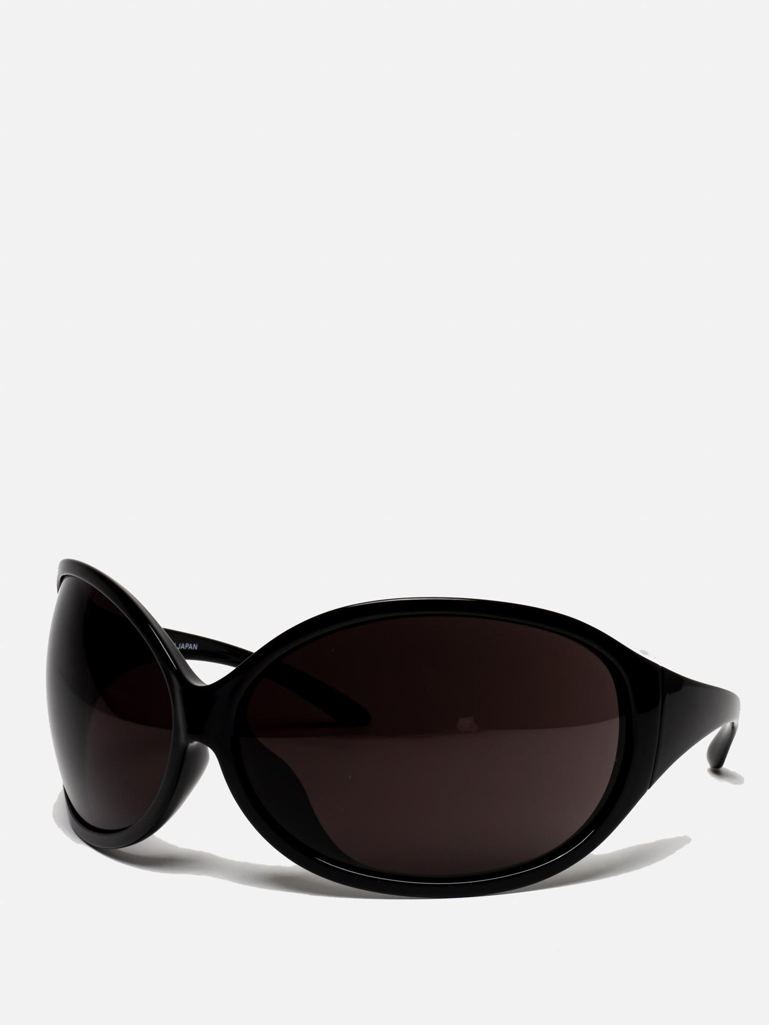 BB0502S 001 BLACK OVAL WRAP SUNGLASSES