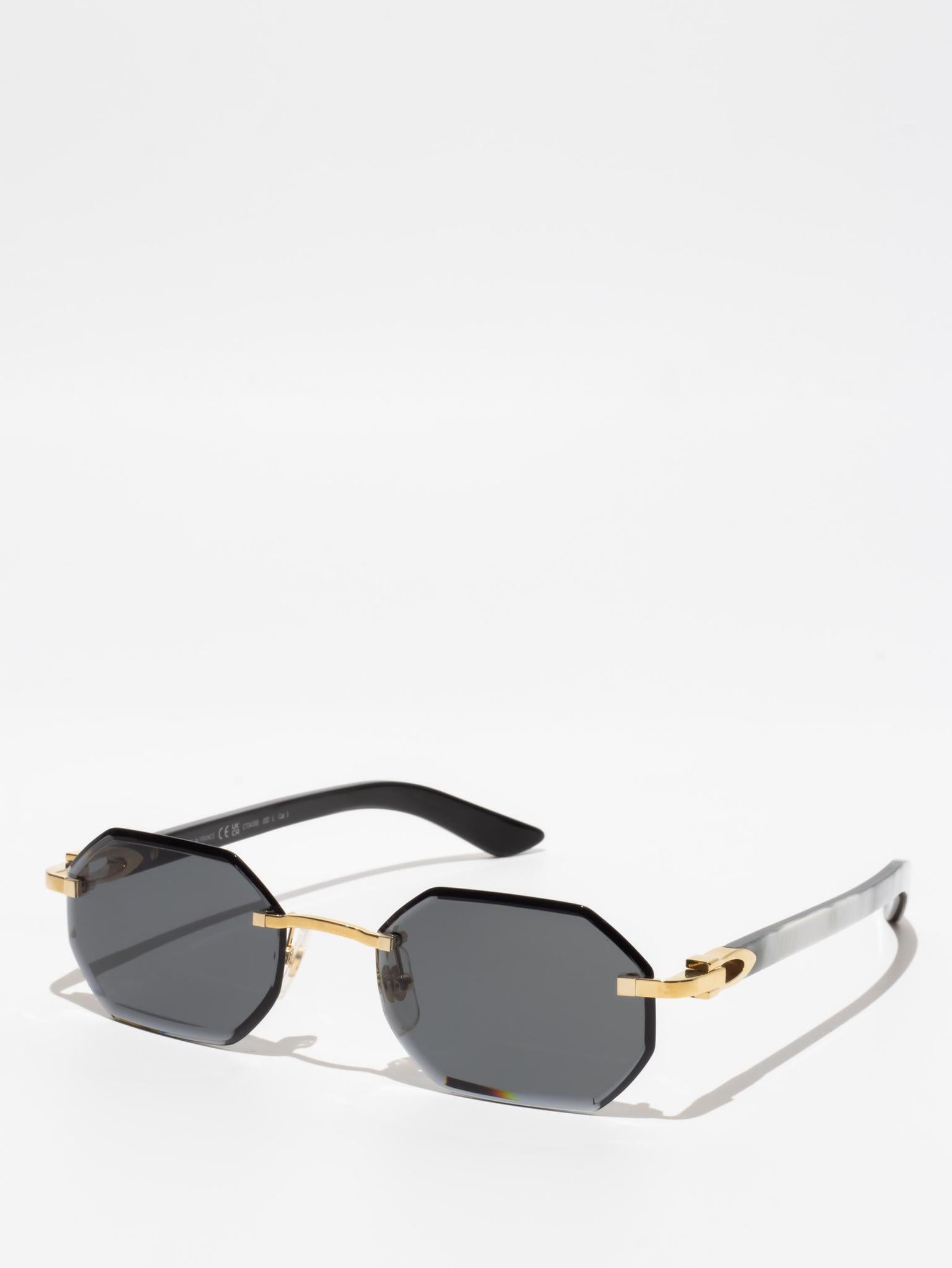 CARTIER | CT0439S 002 | C DÉCOR | BUFFALO HORN SUNGLASSES