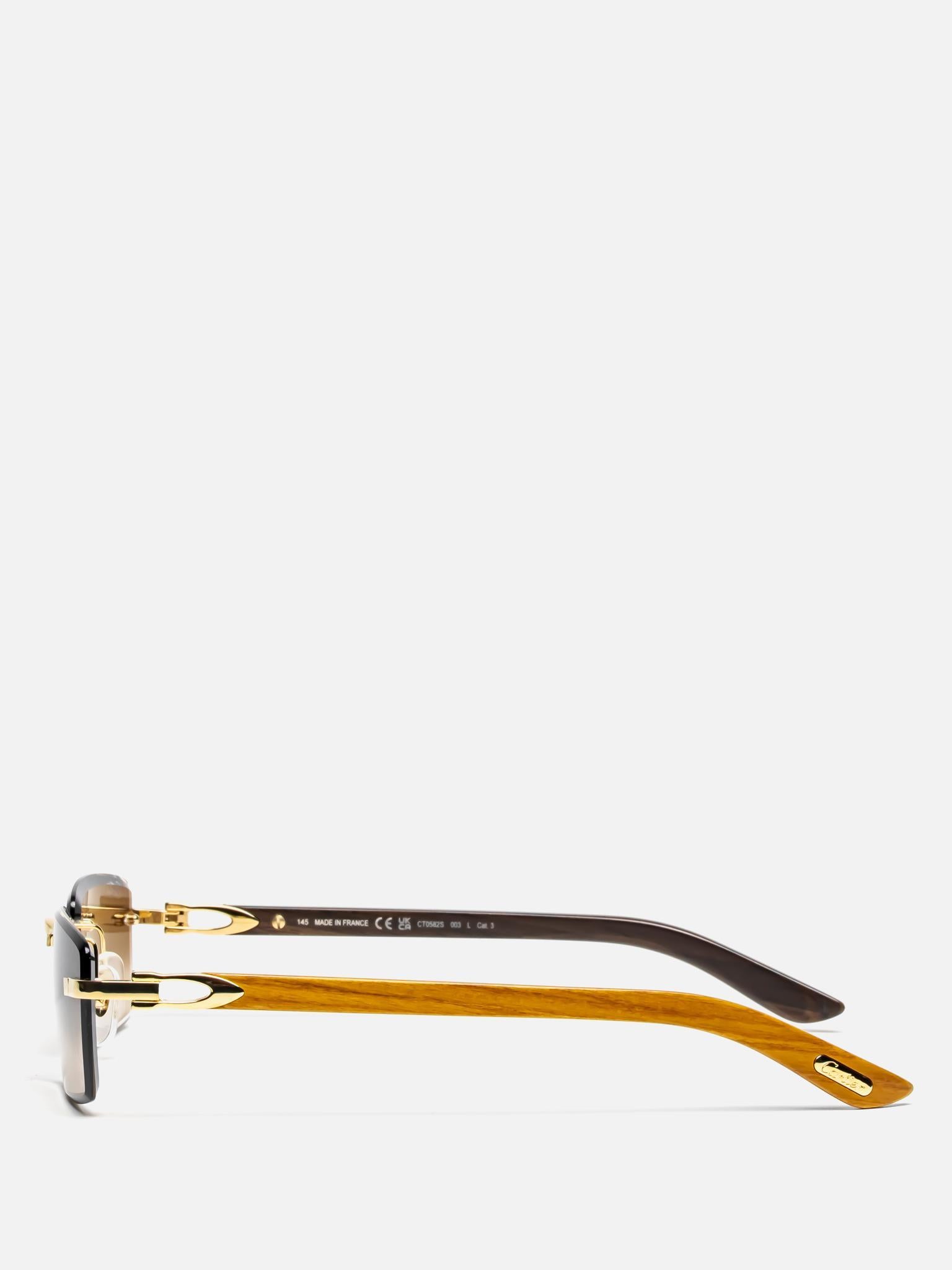 CT0582S 003  C DÉCOR  WOOD SUNGLASSES