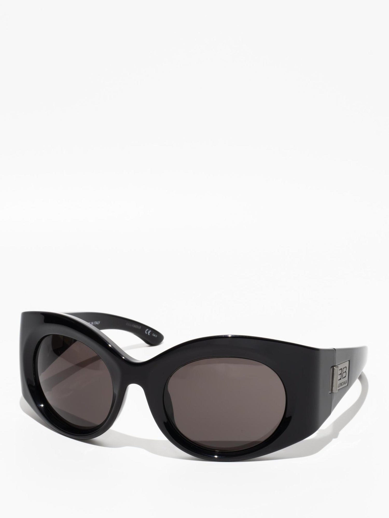 Balenciaga Bold Round Sunglasses Black