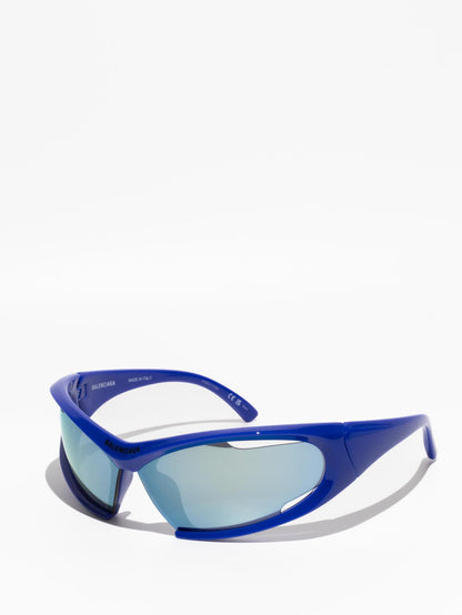 Balenciaga Dynamo Rectangle Sunglasses Blue