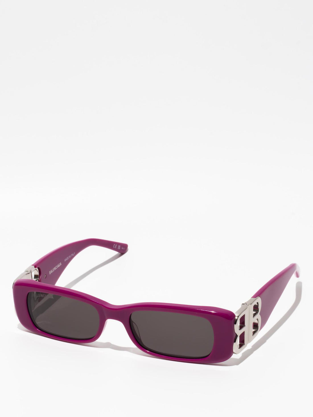 Balenciaga Dynasty Rectangle Sunglasses Fuchsia