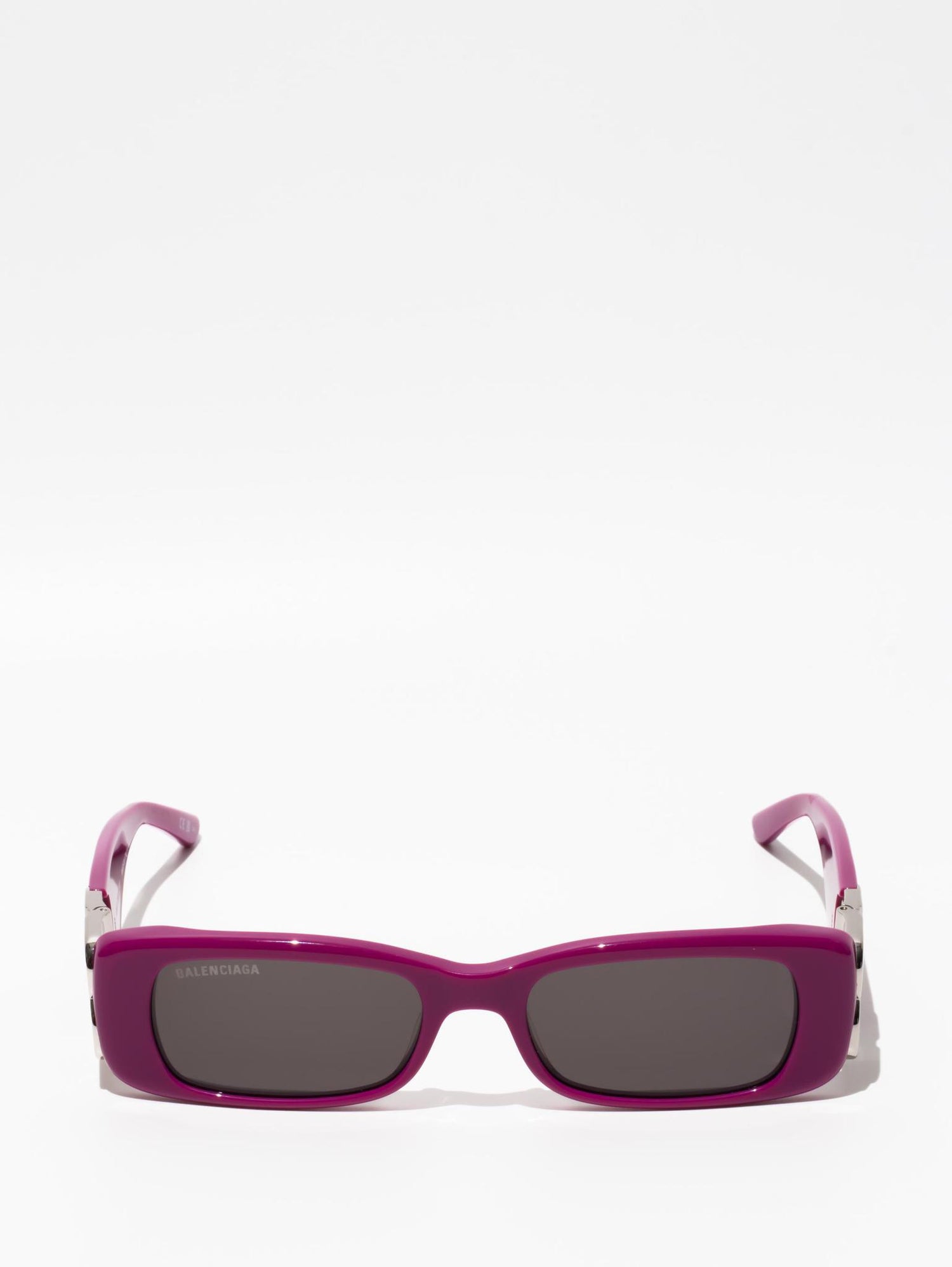 Balenciaga Dynasty Rectangle Sunglasses Fuchsia