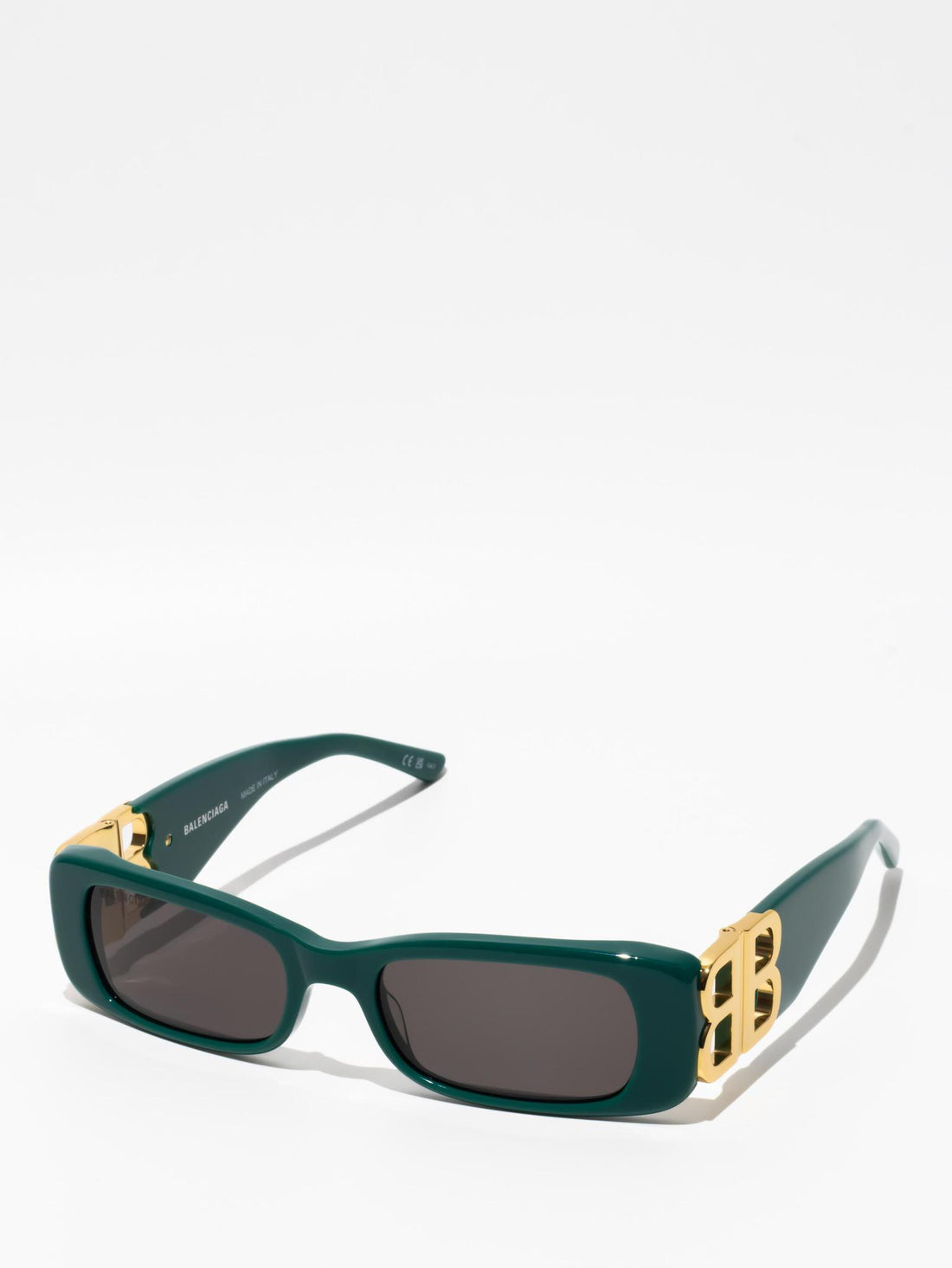 Balenciaga Dynasty Rectangle Sunglasses Green