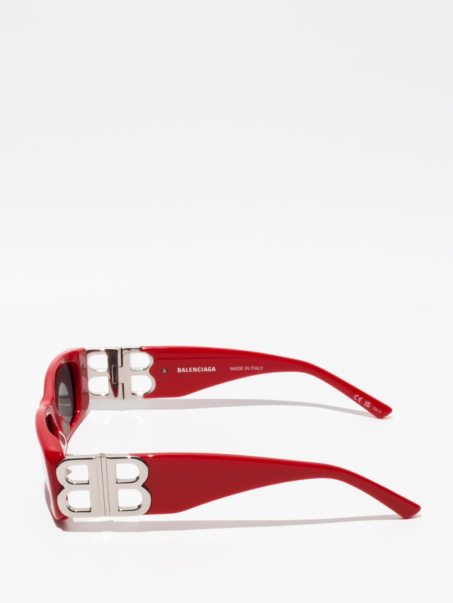 Balenciaga Dynasty Rectangle Sunglasses Red