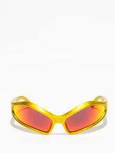 Balenciaga Fennec Oval Sunglasses Yellow