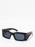 Balenciaga Hourglass Rectangle Sunglasses Black