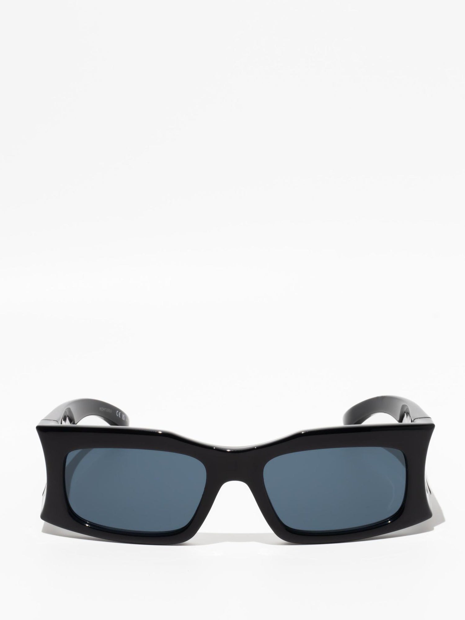 Balenciaga Hourglass Rectangle Sunglasses Black