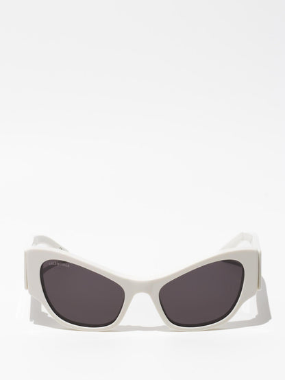 Balenciaga Max Cat Sunglasses White