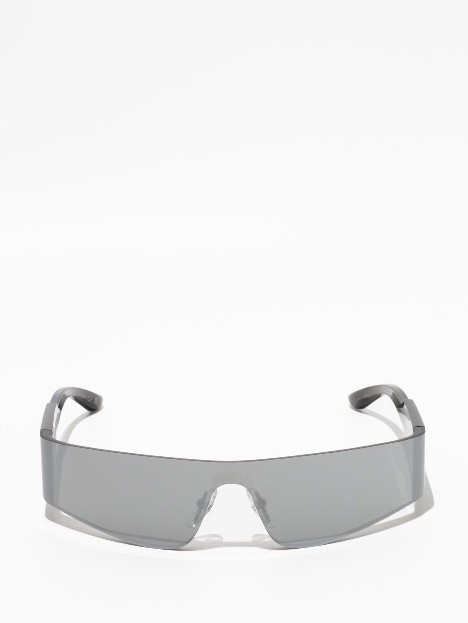 Balenciaga Mono Rectangle Sunglasses Silver