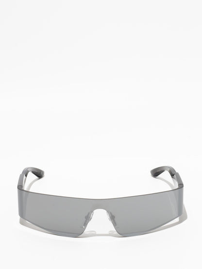 Balenciaga Mono Rectangle Sunglasses Silver