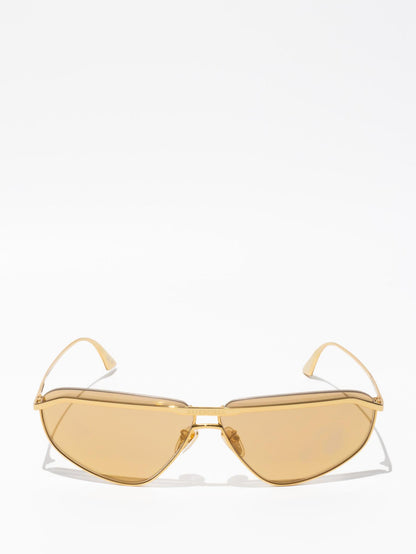 Balenciaga Oval Sunglasses Gold