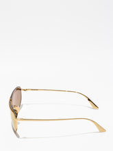 Balenciaga Oval Sunglasses Gold