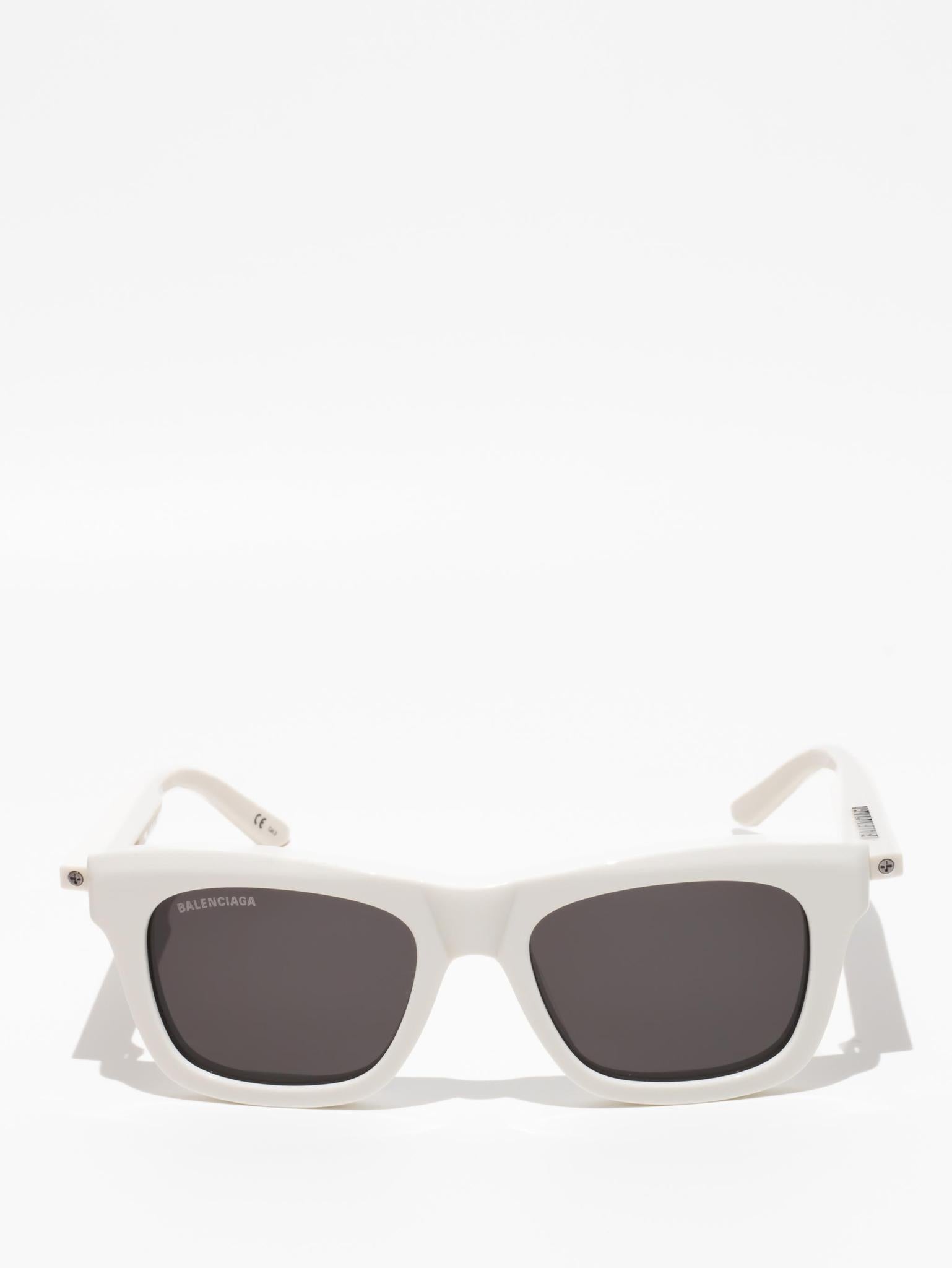 Balenciaga Rectangle Sunglasses Ivory