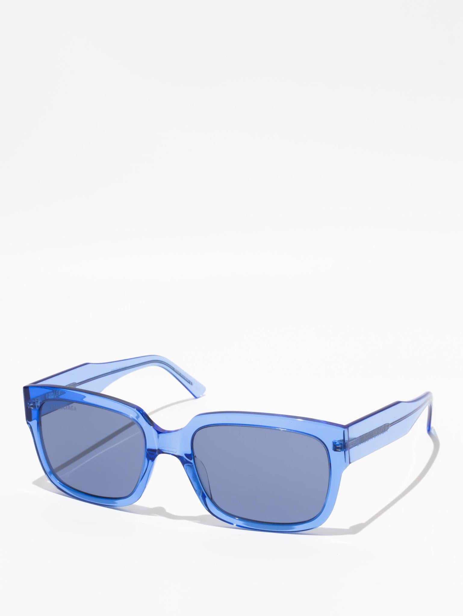 Balenciaga Rectangle Sunglasses Light Blue